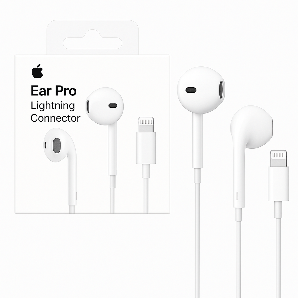 Crayank Lightning Earphone with Mic and Volume Control For Iphone 7, 8, X, XR, XS (White)
