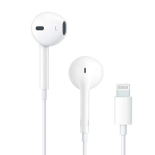 Crayank Lightning Earphone with Mic and Volume Control For Iphone 7, 8, X, XR, XS (White)