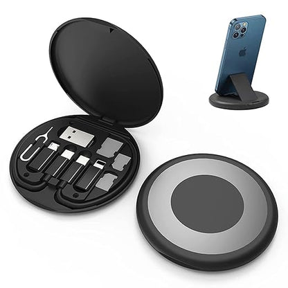All-in-One Travel Data Cable & SIM Kit – Type-C, Lightning, Micro USB, OTG, SIM Ejector & Storage