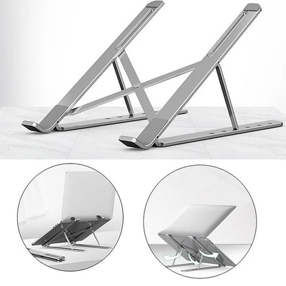 Crayank Premium Adjustable Aluminum Laptop Stand – Foldable, Portable & Cooling Metal Bracket