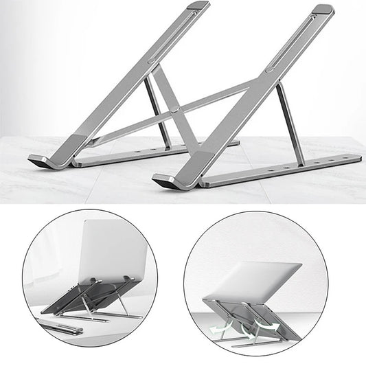 Crayank Premium Adjustable Aluminum Laptop Stand – Foldable, Portable & Cooling Metal Bracket