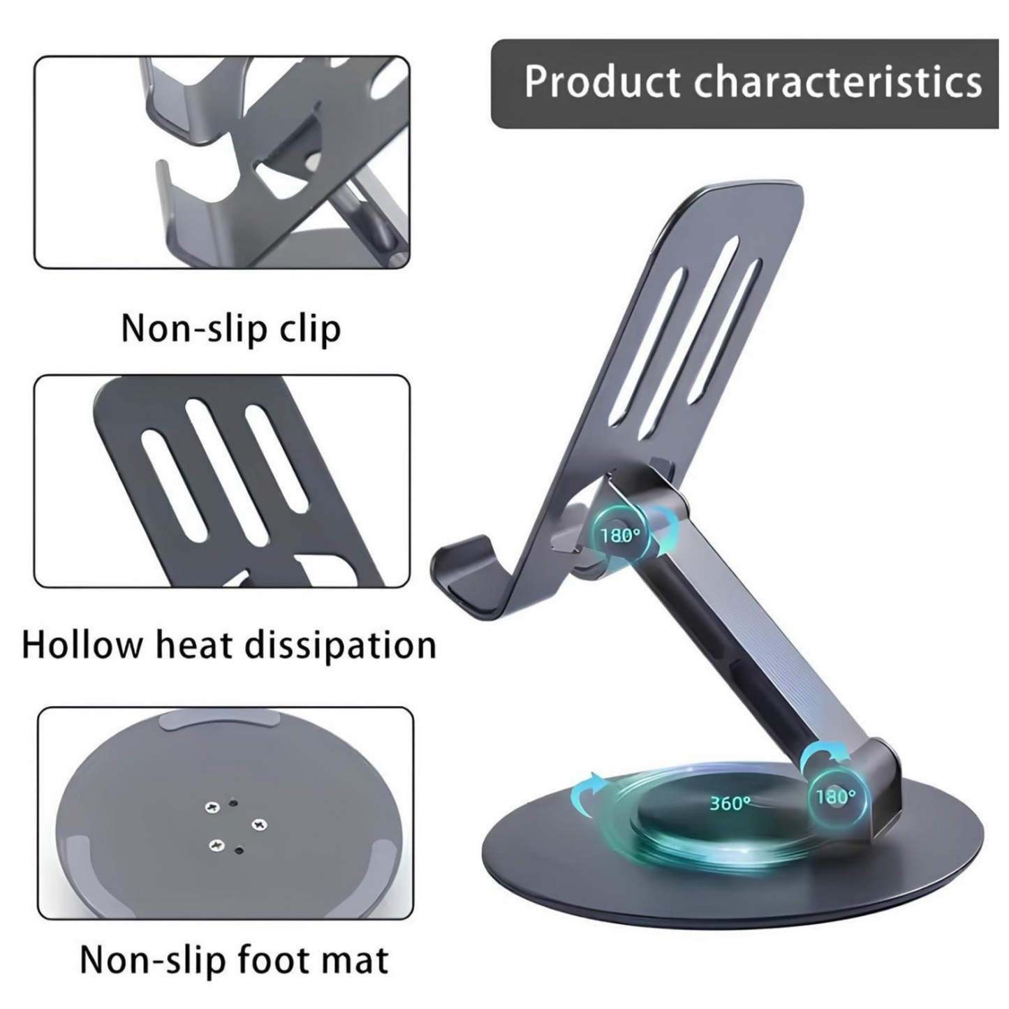 Crayank Rotatable 360° Phone Stand – Universal Holder for Phones (Sleek & Sturdy Design)