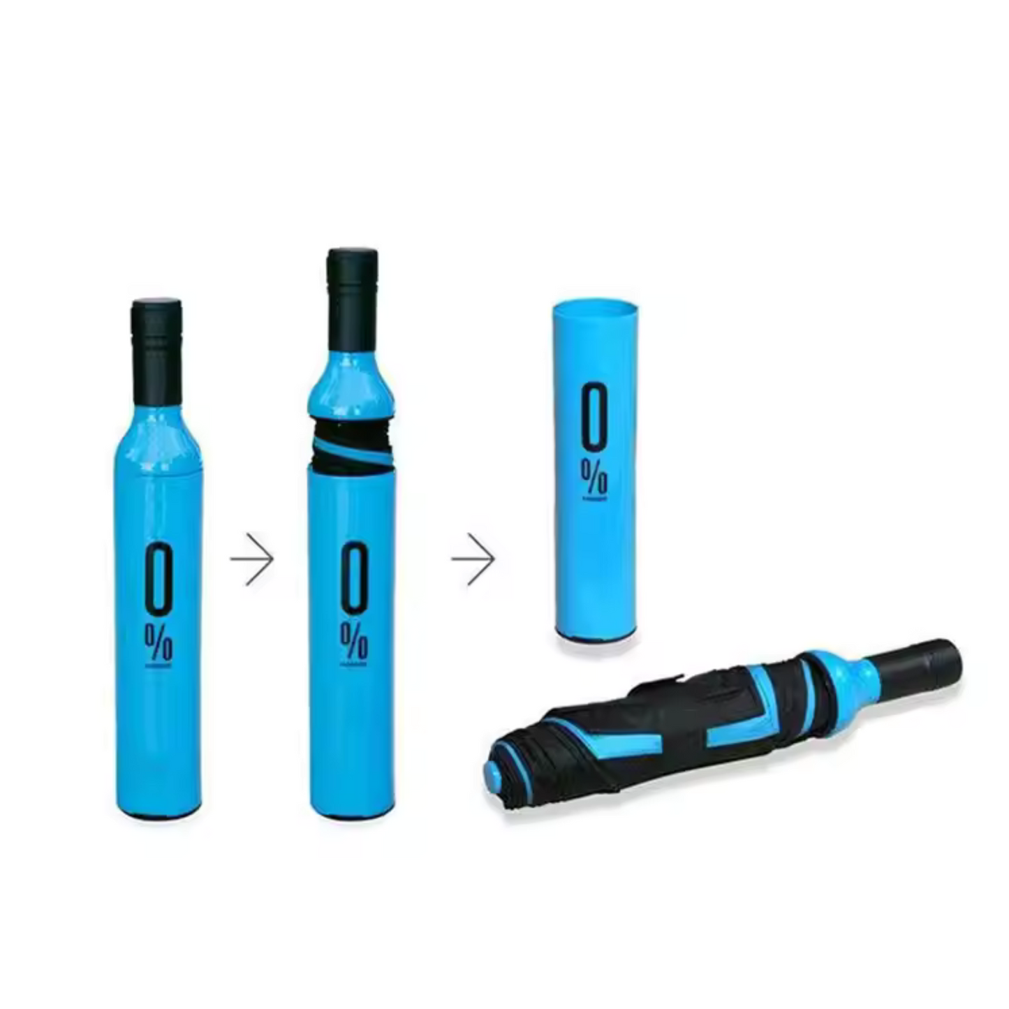 Crayank Portable Bottle Umbrella – Windproof, Rainproof & UV Protection for All Weather