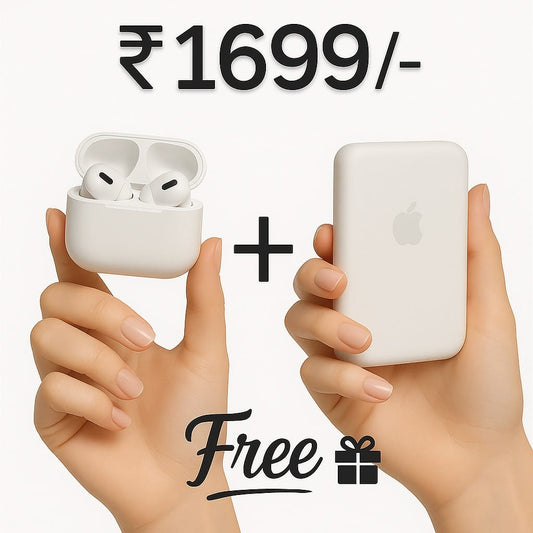 Crayank AirPro 2nd Gen Lightning Wireless Earbuds + FREE MagSafe Power Bank | Limited Edition