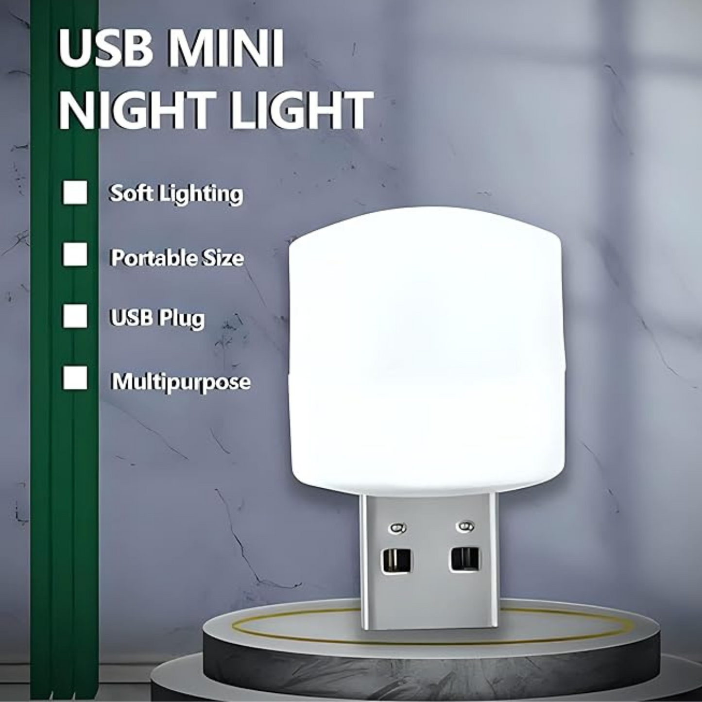 Crayank USB-Powered LED Night Light – Soft Glow, Energy-Efficient & Travel-Friendly (Pack of 5)