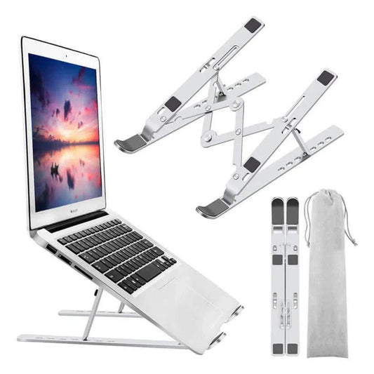Crayank Premium Adjustable Aluminum Laptop Stand – Foldable, Portable & Cooling Metal Bracket