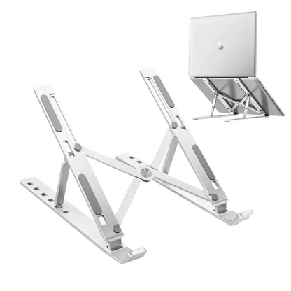 Crayank Premium Adjustable Aluminum Laptop Stand – Foldable, Portable & Cooling Metal Bracket